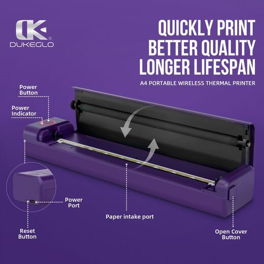 DUKEGLO Portable Wireless Thermal Printer