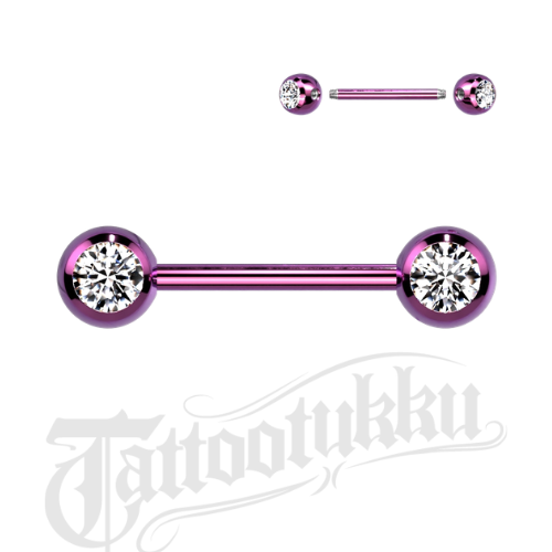 N&auml;nnikoru Barbell &ndash; Purple / Clear