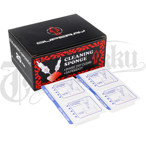 SUPERAY Tattoo Cleaning Sponge 20 tk