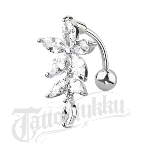 Kukkakuvio Napakoru &ndash; Marquise CZ Drop