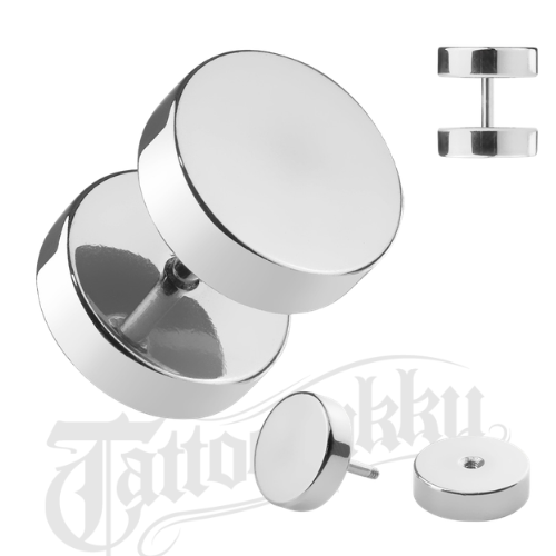 Fake Plug 316L Kirurginter&auml;s &ndash; Feikki venytyskoru ilman venytyst&auml;